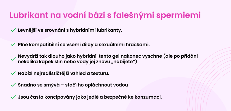 Lubrikant na vodni╠ü ba╠üzi s┬áfales╠îny╠ümi spermiemi